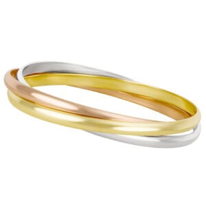 Cartier Trinity bangle in 18k yellow, rose & white gold