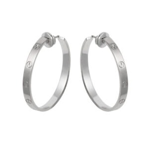 Cartier love hoop earrings in 18k white gold