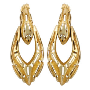 Unique design earrings in 14k