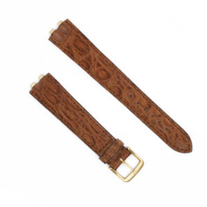 Omega brown chrocodile strap with plaque buckle  (17mm x 13mm)