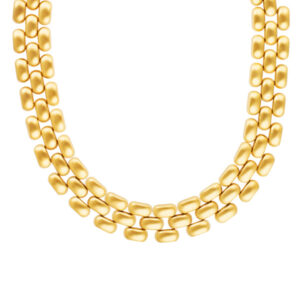 Panthere Style Choker Neckace in 14k yellow gold