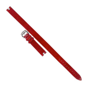 Baume & Mercier Linea Wrap-Around shiny red calf strap with tang buckle (14x14)