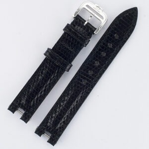 Baume & Mercier Linea black lizard strap with tang buckle (14x14)