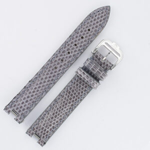 Baume & Mercier Linea gray lizard strap with tang buckle (14x14)