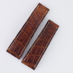 Rolex Daytona slightly worn brown crocodile deployment strap 20mm x 16mm