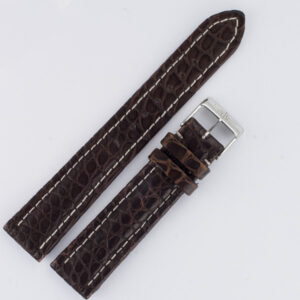 Breitling brown crocodile strap with tang buckle 18x16