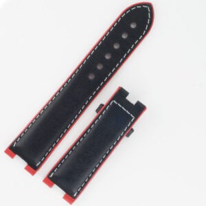 Philippe Charriol black leather with red trim 20x18