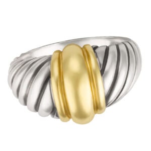 David Yurman ring in sterling silver & 14k