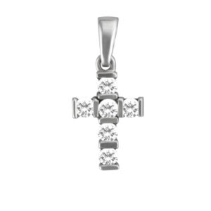 Diamond Cross In 14k W/G