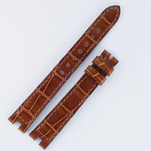 Cartier Must de brown alligator strap (14x12) for tang buckle.