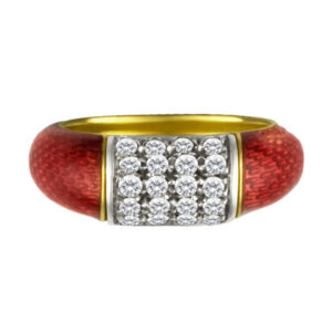 Enamel ring In 18k