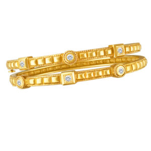 Matching Bangles In 18k With .45 Carats In Diamond Accents