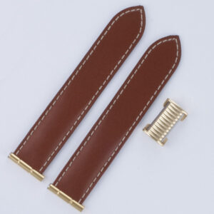 Boucheron "reflet" brown calf golden steel 20mm both 3.75" length both