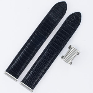 Boucheron solis black lizard strap 15mm by lug end 3.5" length