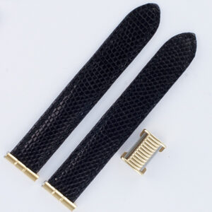 Boucheron Solis black lizard strap 17mm by lug end 3.5" length