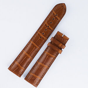 Patek Philippe Brown alligator strap 20mm x 18mm long end 4.5" & short 3 1/8"