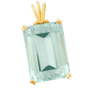 Aquamarine pendant in 18k