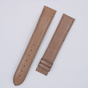 Cartier light tan strap lizard (17.5 x 16) long end 4.5" & short end 3 1/4" for tang buckle