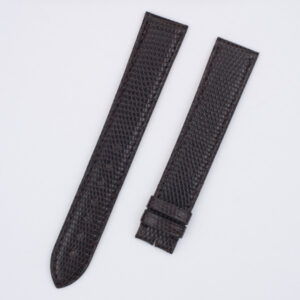 Cartier dark brown strap lizard (17.5 x 16) long end 4.5" & short end 3 1/4" for tang buckle