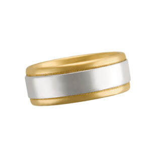 Men's platinum and 18k gold wedding band. Size 7.25