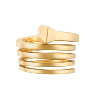 18k Yellow Gold "Gucci" Chiodi Spiral Nail Ring