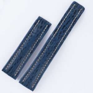 Breitling blue sharkskin used strap (20x18) for deployment buckle