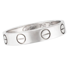 Cartier Love ring in 18k white gold 3.6 mm wide, size 49