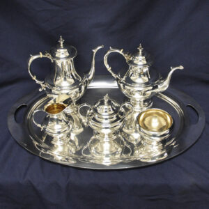 "THE PILGRIM" Sterling Silver 5 pieces Coffee/Tea set by Reed & Barton- (No Tray):