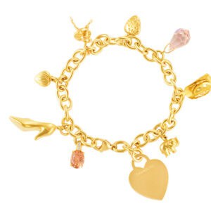 Charm bracelet in 18k yellow gold