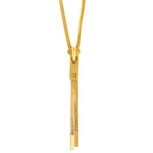 Zipper necklace in 14k