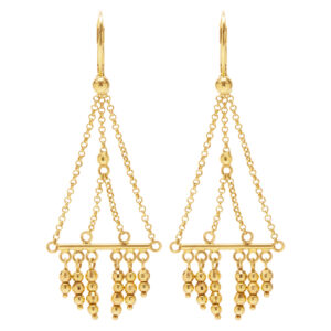 Dangling earrings In 18k