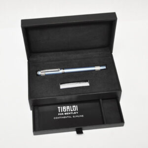 Tibaldi for Bentley Continental Slimline fountain pen sillverlake blue.