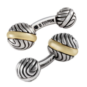 David Yurman cufflinks in 14k & sterling silver