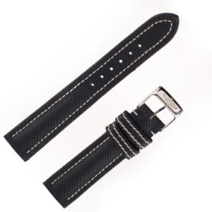 Breitling used black strap with white stitching  (18 X 16)