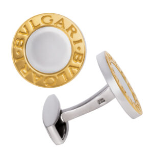 Bvlgari cufflinks in 18k & sterling silver