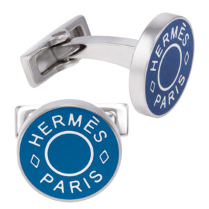 Hermes cufflinks in stainless steel