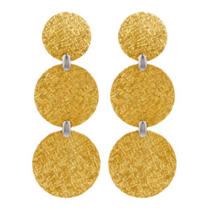 Ronco drop earring in 18k white & yellow gold