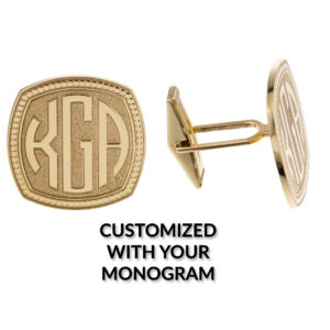 Pair of 18k monogrammed cufflinks