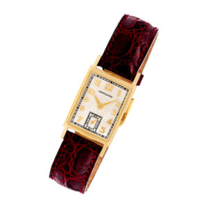 Hamilton Brock 19 jewels made in U.S  in 14k gold and alligator strap