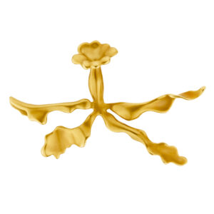 18k frosty orchid brooch