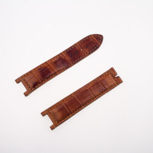 Cartier brown crocodile leather strap (20 x 18mm)