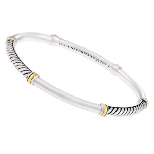 David Yurman bangle in sterling silver and 18k yellow gold