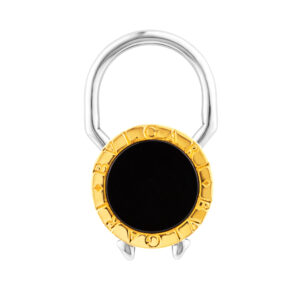 Bvlgari steel and 18k yellow gold key clip