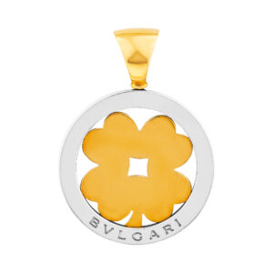 Bvlgari "Clover" luck pendant in 18k and steel