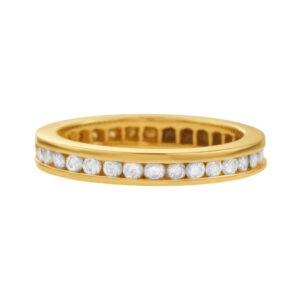 Diamond Band In 14k Yellow Gold. 0.50 carats in clean white diamonds. Size 4.25