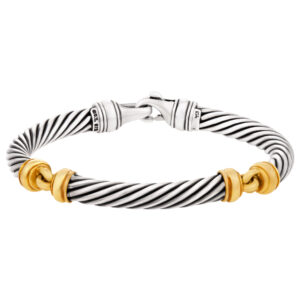 David Yurman bracelet in Sterling Silver & 18k yellow gold