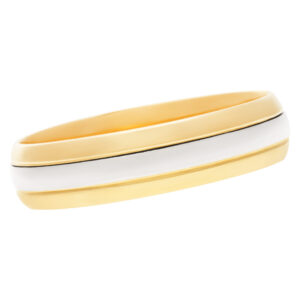 Wedding band for men in 18k gold yellow and white gold. Size 11.5