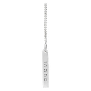 Gucci line 18k white gold necklace