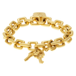 Louis Vuitton padlock and keys bracelet In 18k