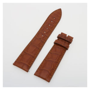 Backes & Strauss matte medium brown / tobacco alligator strap (22x20)